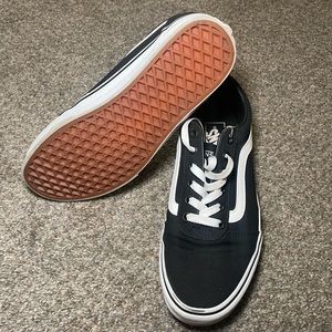 Black and White Women Vans Size 9.5